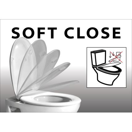 Aqualine - Tualetes poda vāks SOFIA SoftClose balta