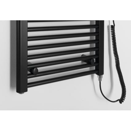 Aqualine - Vannas istabas elektriskais radiators DIRECT-E 400W/230V 132 cm matēts melna taisns