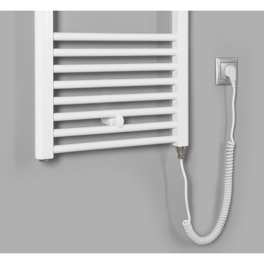 Aqualine - Vannas istabas elektriskais radiators DIRECT-E 400W/230V 96 cm balta taisns