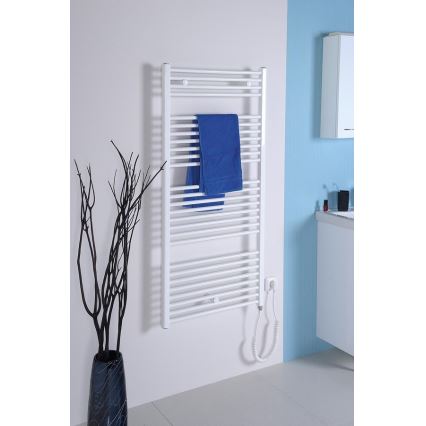 Aqualine - Vannas istabas elektriskais radiators DIRECT-E 600W/230V 132 cm balta taisns