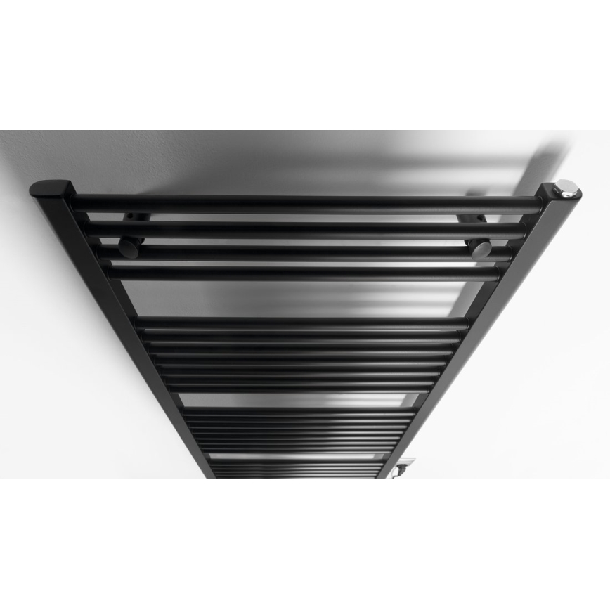 Aqualine - Vannas istabas elektriskais radiators DIRECT-E 600W/230V 132 cm matēts melna taisns