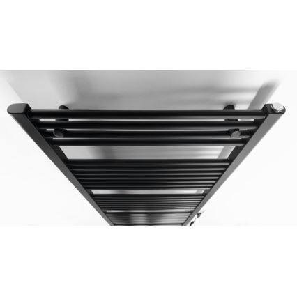 Aqualine - Vannas istabas elektriskais radiators DIRECT-E 800W 168x60 cm matētas melnas krāsas