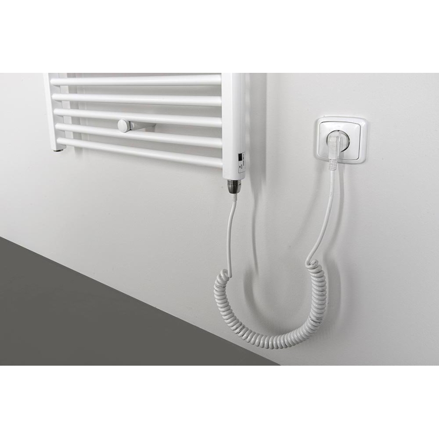 Aqualine - Vannas istabas elektriskais radiators DIRECT-E 800W/230V 168 cm balta taisns