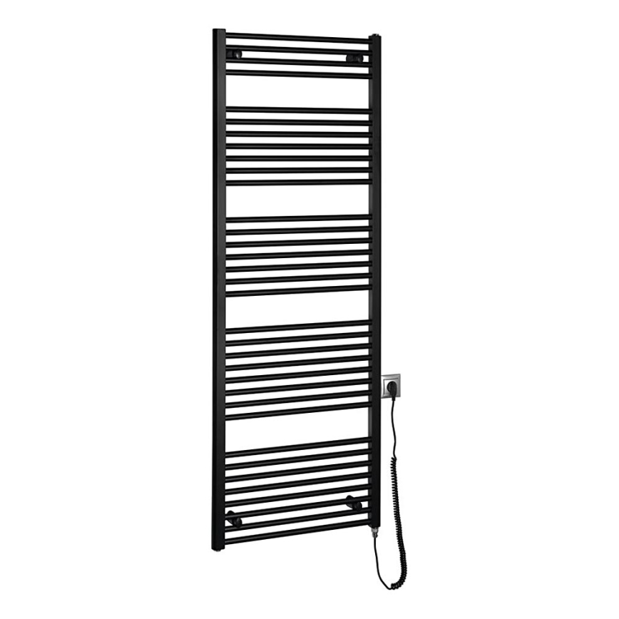 Aqualine - Vannas istabas elektriskais radiators DIRECT-E 800W/230V 168 cm matēts melna taisns