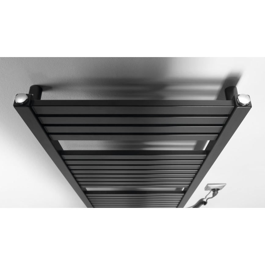 Aqualine - Vannas istabas elektriskais radiators TONDI-E 300W/230V 97 cm matēts melna taisns