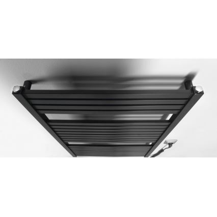 Aqualine - Vannas istabas elektriskais radiators TONDI-E 400W/230V 97 cm matēts melna taisns