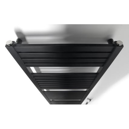 Aqualine - Vannas istabas elektriskais radiators TONDI-E 500W 133x45 cm, matētas melnas krāsas
