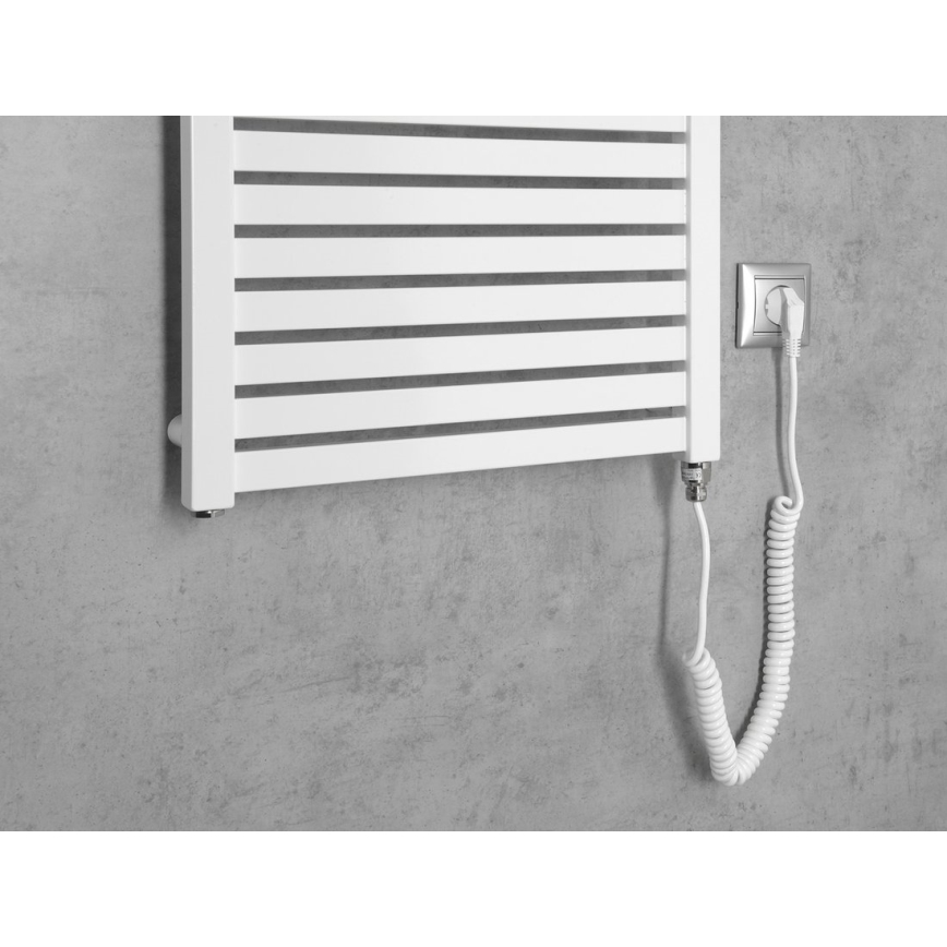 Aqualine - Vannas istabas elektriskais radiators TONDI-E 500W/230V 133 cm balta taisns