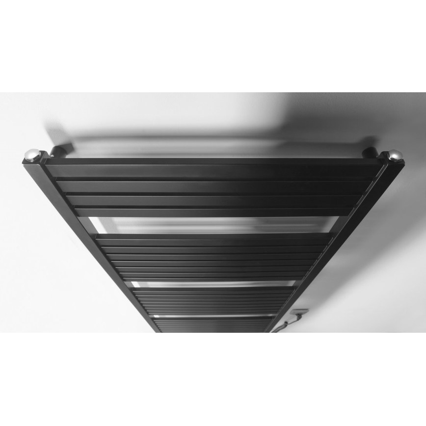 Aqualine - Vannas istabas elektriskais radiators TONDI-E 600W 133x60 cm, matēta melna