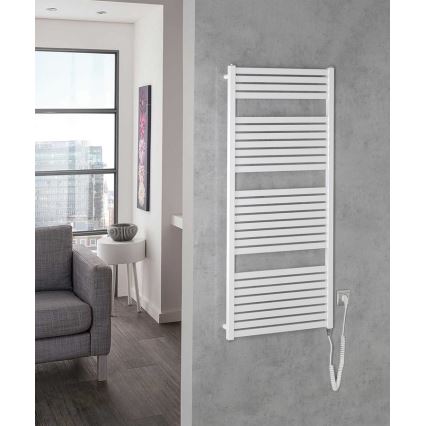 Aqualine - Vannas istabas elektriskais radiators TONDI-E 600W/230V 133 cm balta taisns