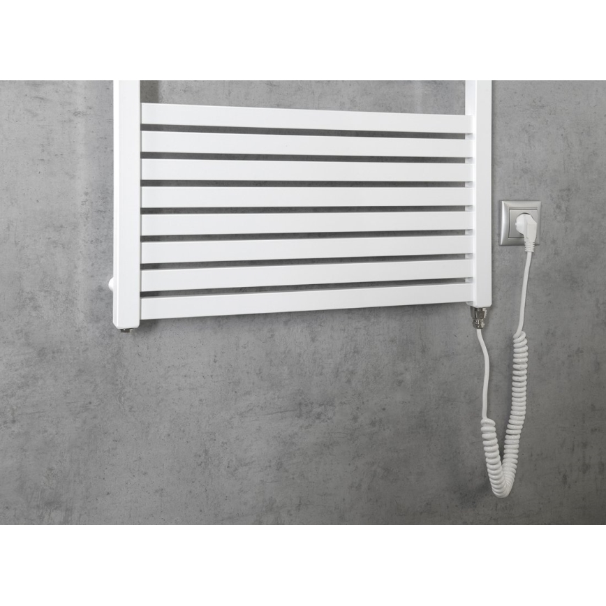 Aqualine - Vannas istabas elektriskais radiators TONDI-E 600W/230V 133 cm balta taisns