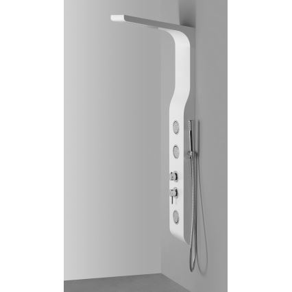 Aqualine - YUKI dušas panelis, matēta balta apdare