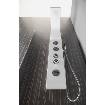 Aqualine - YUKI dušas panelis, matēta balta apdare