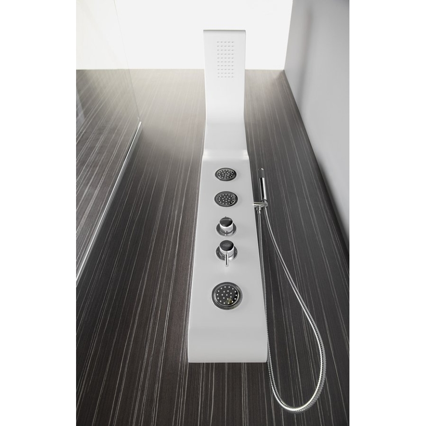 Aqualine - YUKI dušas panelis, matēta balta apdare