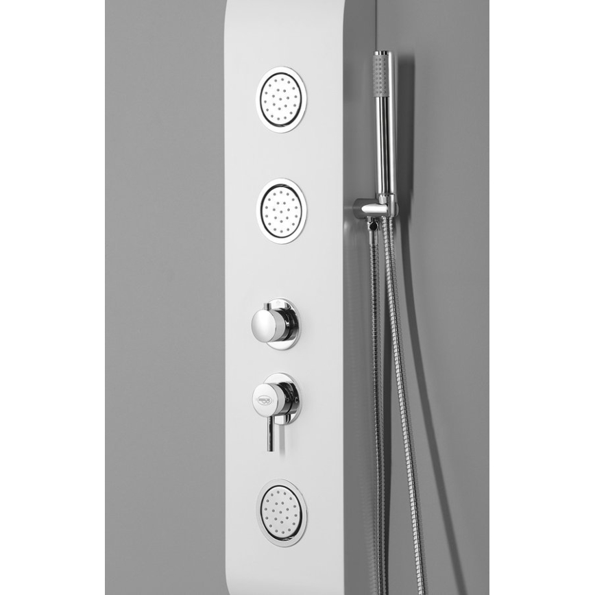 Aqualine - YUKI dušas panelis, matēta balta apdare