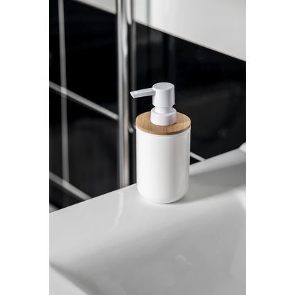 Aqualine - Ziepju dozators SNOW 350 mm balta/bambusa