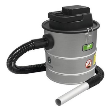 Ar akumulatoru darbināms pelnu putekļu sūcējs ar HEPA filtru 12 l 110W/18V 2000 mAh matēts hroms