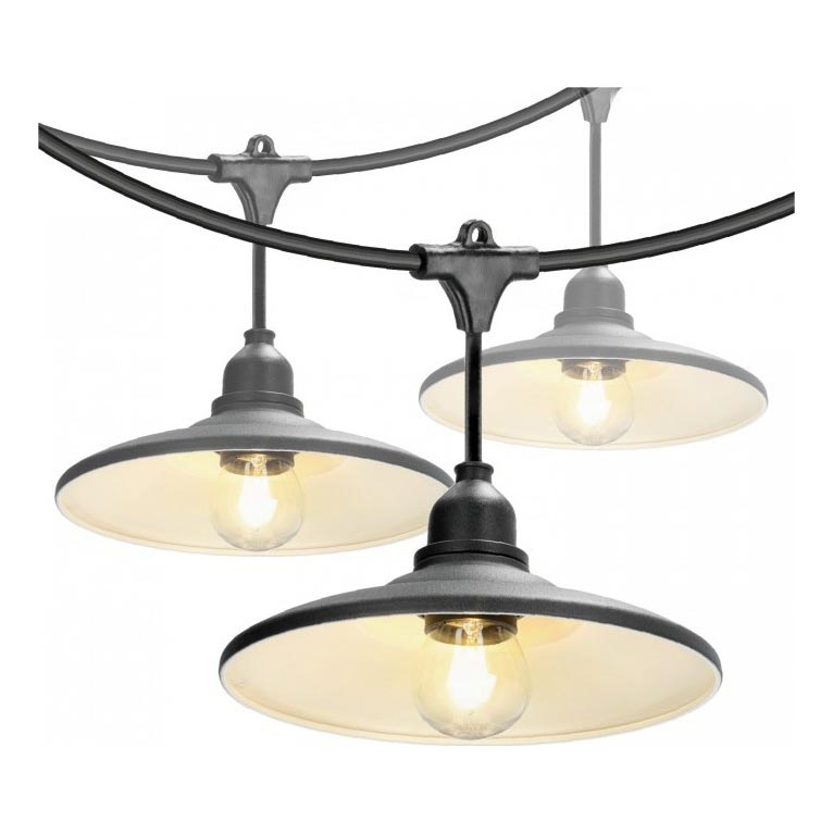 Āra dekoratīvā gaismas virtene CRETE 15xE27/230V 20m IP44
