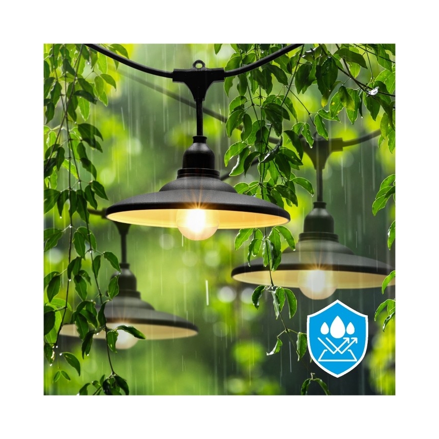 Āra dekoratīvā gaismas virtene CRETE 20xE27/230V 25m IP44