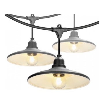 Āra dekoratīvā virtene CRETE 10xE27/230V 15m IP44