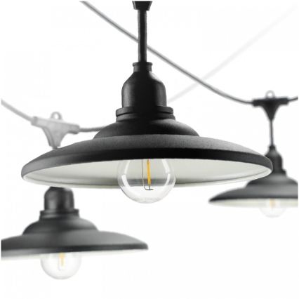 Āra dekoratīvā virtene CRETE 10xE27/230V 15m IP44