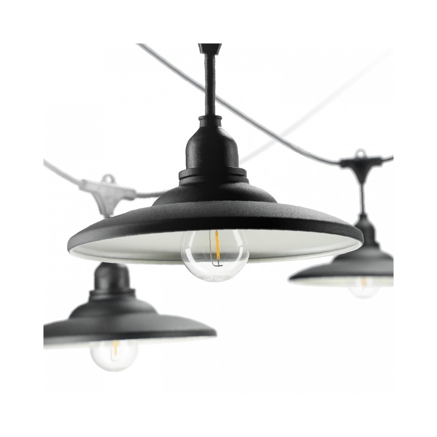 Āra dekoratīvā virtene CRETE 10xE27/230V 15m IP44
