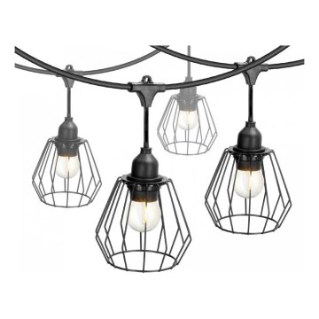 Āra dekoratīvā virtene CRETE 10xE27/230V 15m IP44