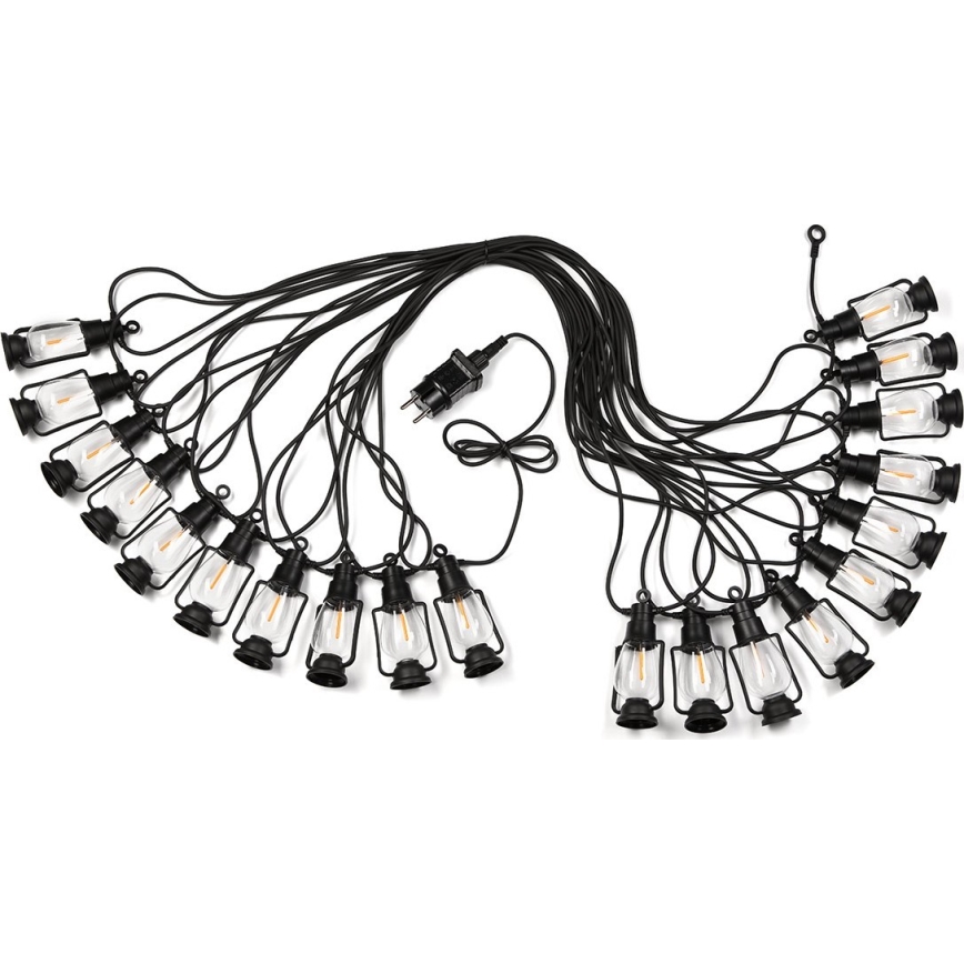 Āra dekoratīva virtene GARLAND 20xLED 20m IP44 silti balta