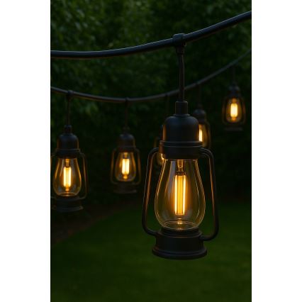 Āra dekoratīva virtene GARLAND 20xLED 20m IP44 silti balta