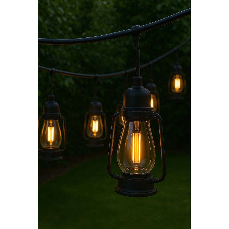 Āra dekoratīvā virtene GIRLANDA 20xLED 20m IP44 silta balta