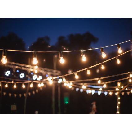 Āra dekoratīva virtene GIRLANDA 22 m 20xE27/15W/230V IP44
