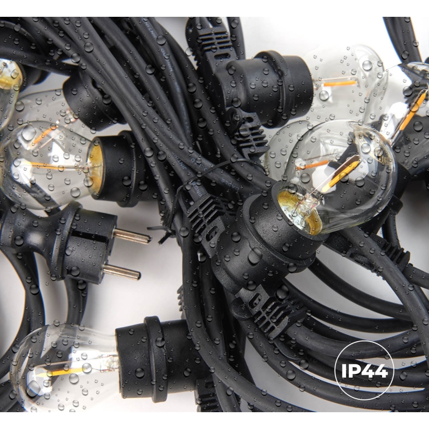 Āra dekoratīva virtene MIMOSA 10xE27/1,3W/230V IP44 10 m