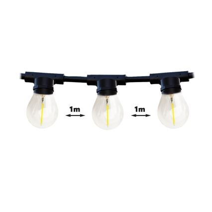 Āra dekoratīva virtene MIMOSA 10xE27/1,3W/230V IP44 10 m