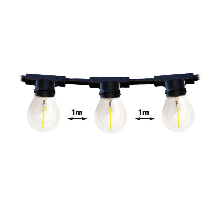 Āra dekoratīva virtene MIMOSA 10xE27/1,3W/230V IP44 10 m