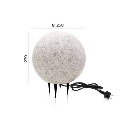 Āra dekoratīvais gaismeklis GARDEN BALL 1xE27/40W/230V IP65 d. 25 cm