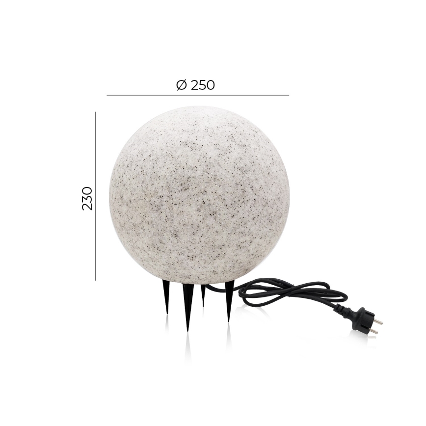 Āra dekoratīvais gaismeklis GARDEN BALL 1xE27/40W/230V IP65 d. 25 cm