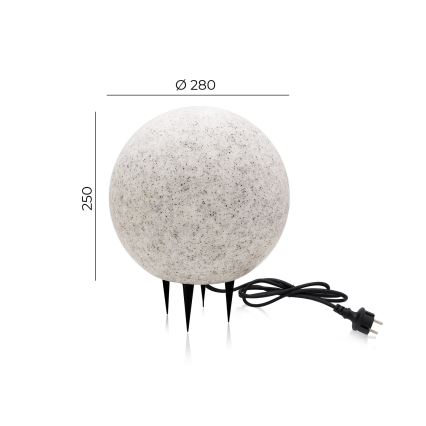 Āra dekoratīvais gaismeklis GARDEN BALL 1xE27/40W/230V IP65 d. 28 cm