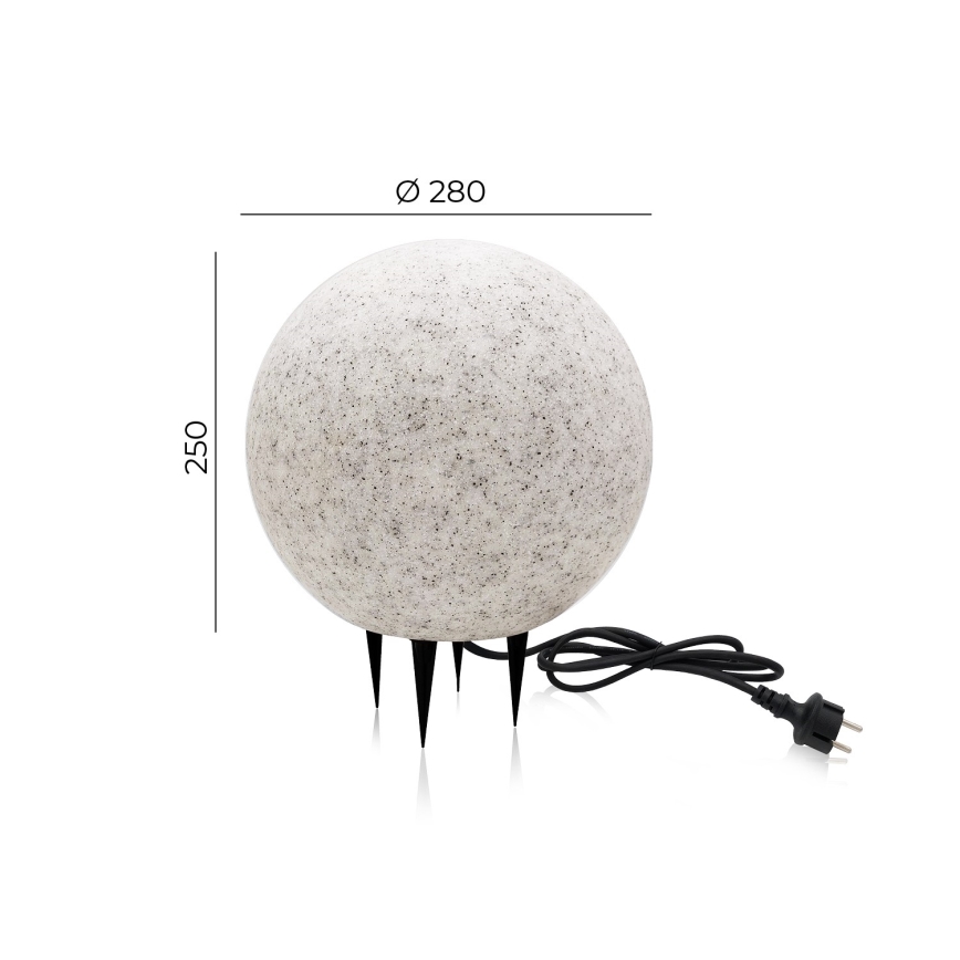 Āra dekoratīvais gaismeklis GARDEN BALL 1xE27/40W/230V IP65 d. 28 cm