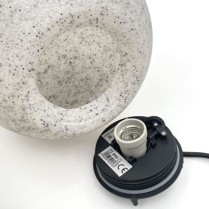 Āra dekoratīvais gaismeklis LUMISTONE 1xE27/15W/230V IP65 Ø 25 cm