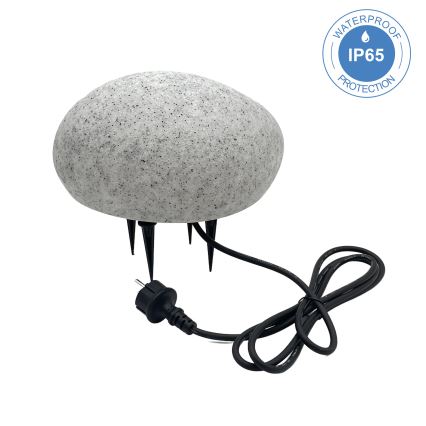 Āra dekoratīvais gaismeklis LUMISTONE 1xE27/15W/230V IP65 Ø 26,5 cm