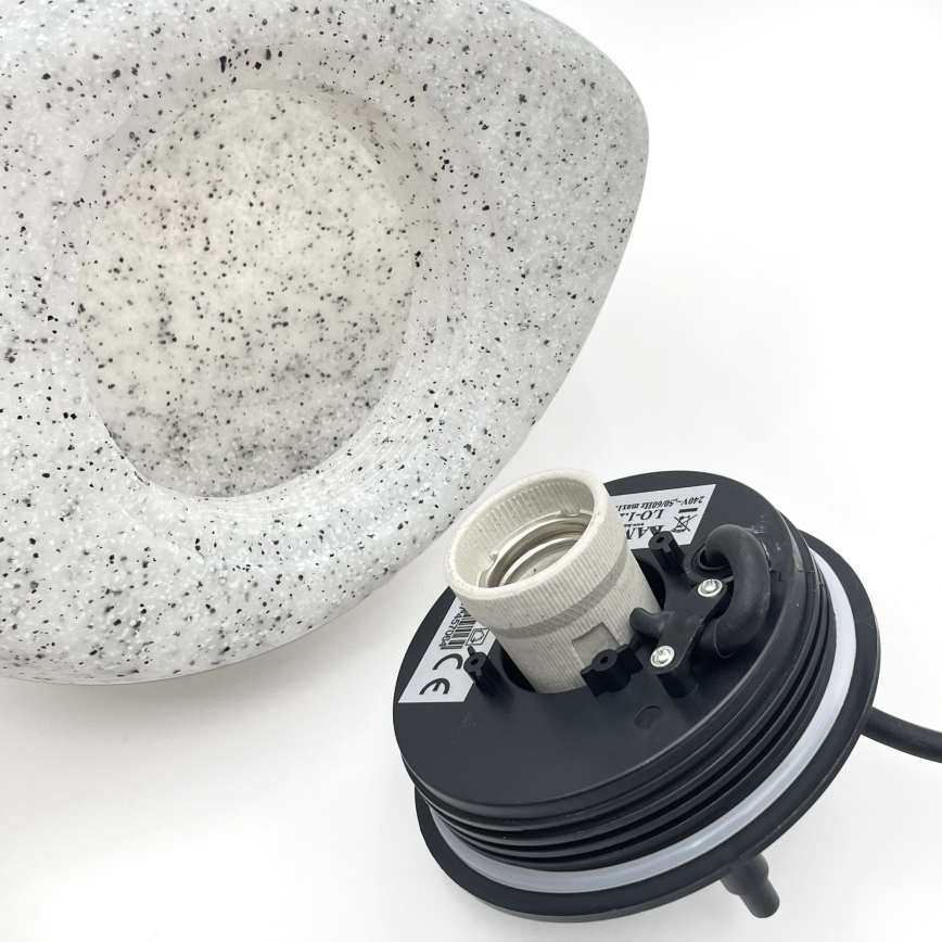 Āra dekoratīvais gaismeklis LUMISTONE 1xE27/15W/230V IP65 Ø 26,5 cm