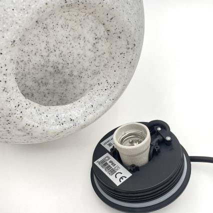 Āra dekoratīvais gaismeklis LUMISTONE 1xE27/15W/230V IP65 Ø 28 cm