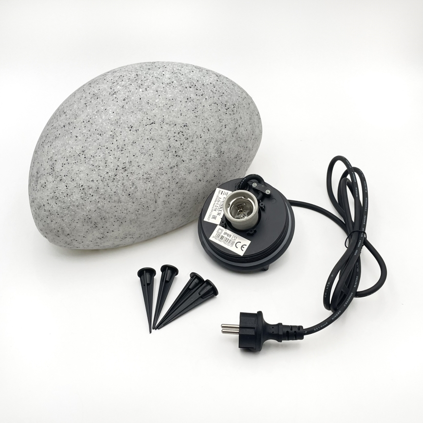 Āra dekoratīvais gaismeklis LUMISTONE 1xE27/15W/230V IP65 Ø 31,8 cm