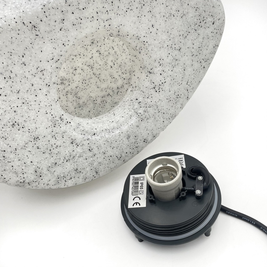 Āra dekoratīvais gaismeklis LUMISTONE 1xE27/15W/230V IP65 Ø 38 cm