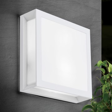 Āra gaismeklis HENRY 2xE27/15W/230V 26x26 cm IP44 balts
