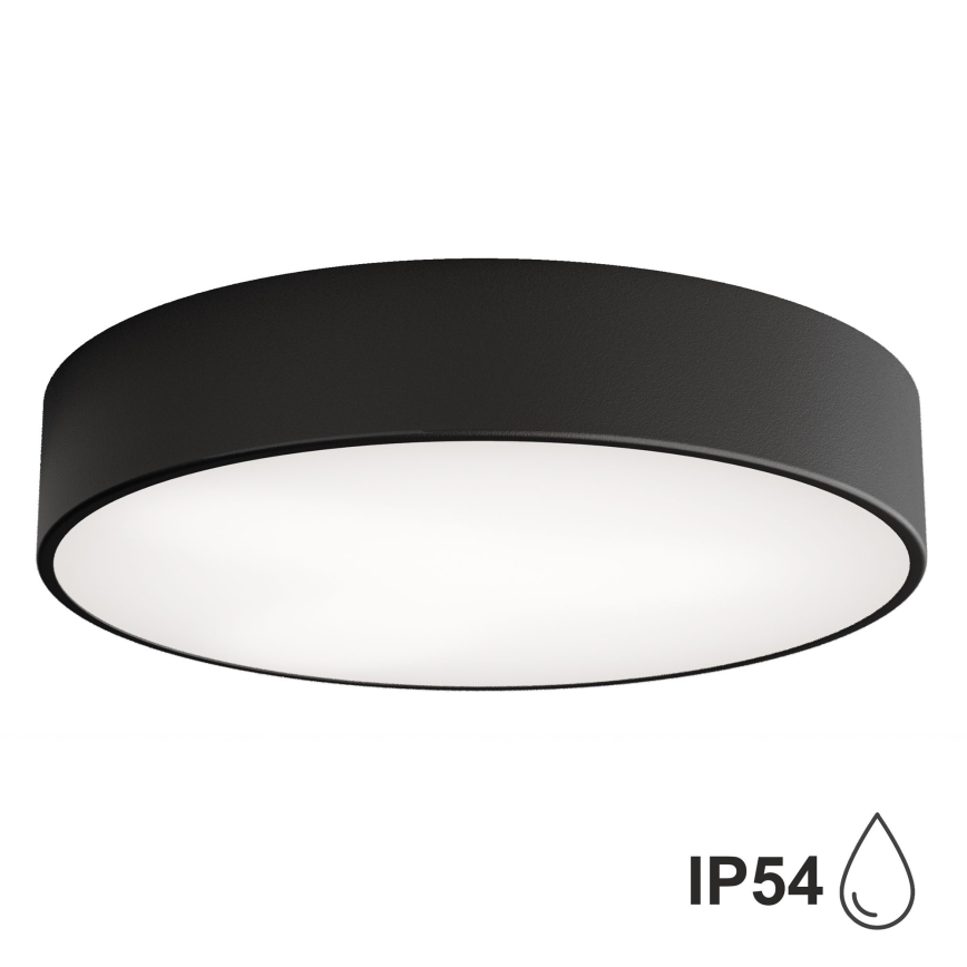 Āra griestu lampa ar sensoru CLEO 3xE27/24W/230V d. 40 cm melna IP54