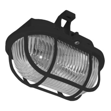 Āra griestu lampa OVAL 1xE27/60W/230V IP44 melna