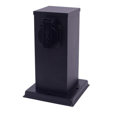 Āra kontakligdzdu kolonna 1Z SCHUKO 230V IP44 20 cm melna