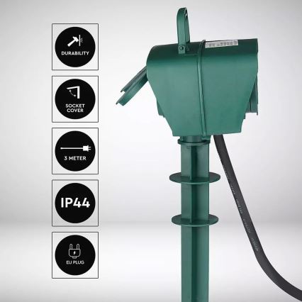 Āra kontakligdzdu kolonna SCHUKO 4Z 230V IP44