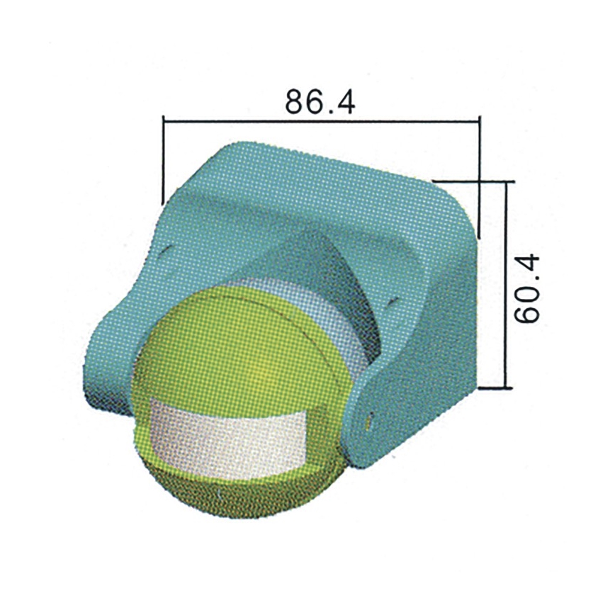 Āra kustības sensors PIR B 180° 1200W/230V IP44 balts